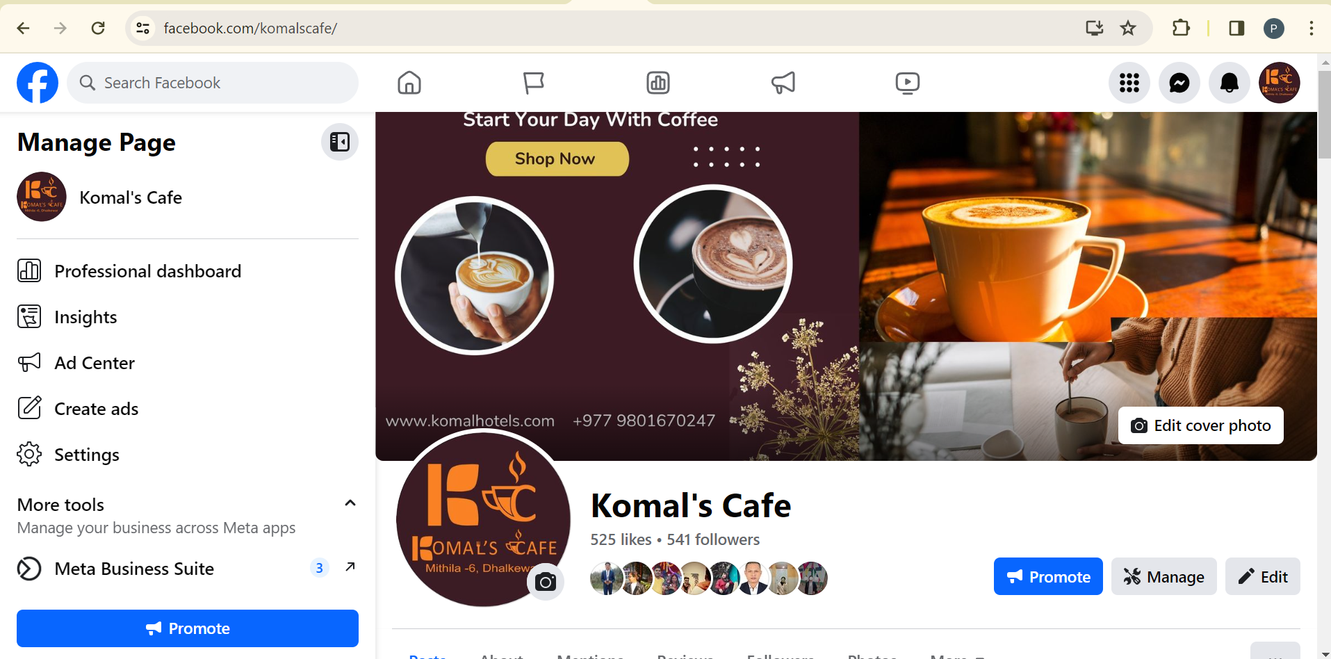 komals cafe www.aafnomedia.com